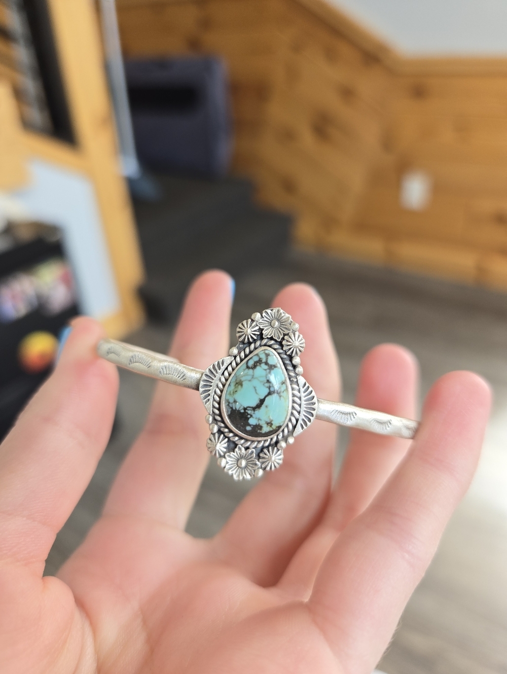 Blue Moon Turquoise Sterling Cuff